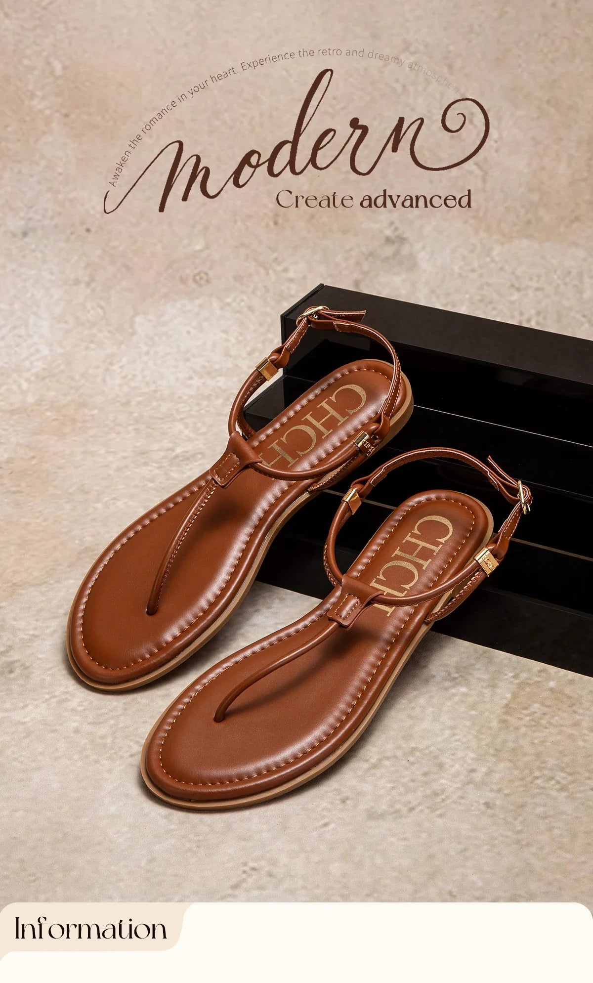 CHCH Women's Flat Sandals Summer Minimalist Toe Beach Shoes Vacation Outdoor