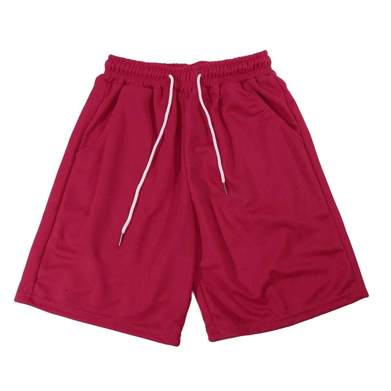 New Summer Men Short Mesh Gym Bodybuilding Casual Loose Shorts Outdoors Fitness Beach Short Pants Male Brand Sweatpants