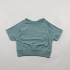 Impact Crop Top Women Short Sleeve Yoga Shirts Slim Fit Seamless Workout Top T-shirt Gym Clothes Woman Sportwear