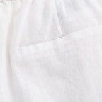 TRAF Women Fashion Spring Summer Lace-up Linen Blended Straight Pants Pocket Office Lady Chic High Waist Trousers Mujer