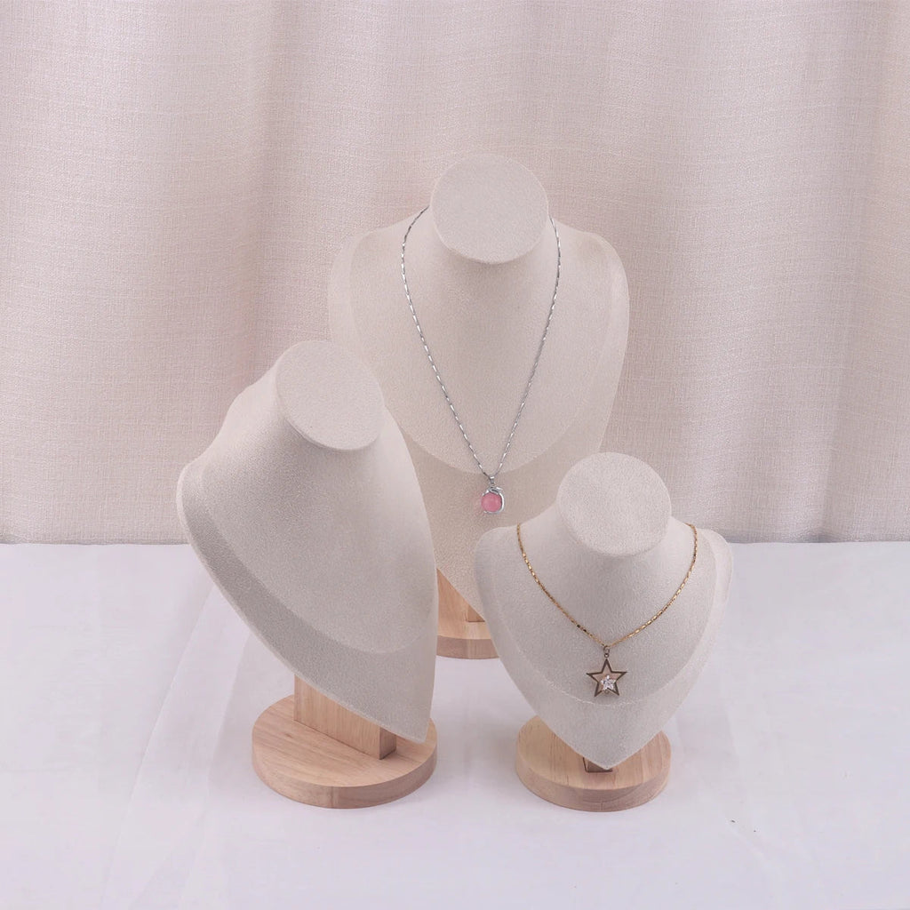 Velvet Portrait Necklace Display Pendant Organizer Jewelry Display Stand Jewelry Mannequin Bust Necklace Pendant Window Display