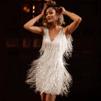 Evening Party Dress For Women 2023 Summer Elegant Bodycon Sexy Club Camisole Tassel Dance Mini Dress Female Clothing Vestido Dre
