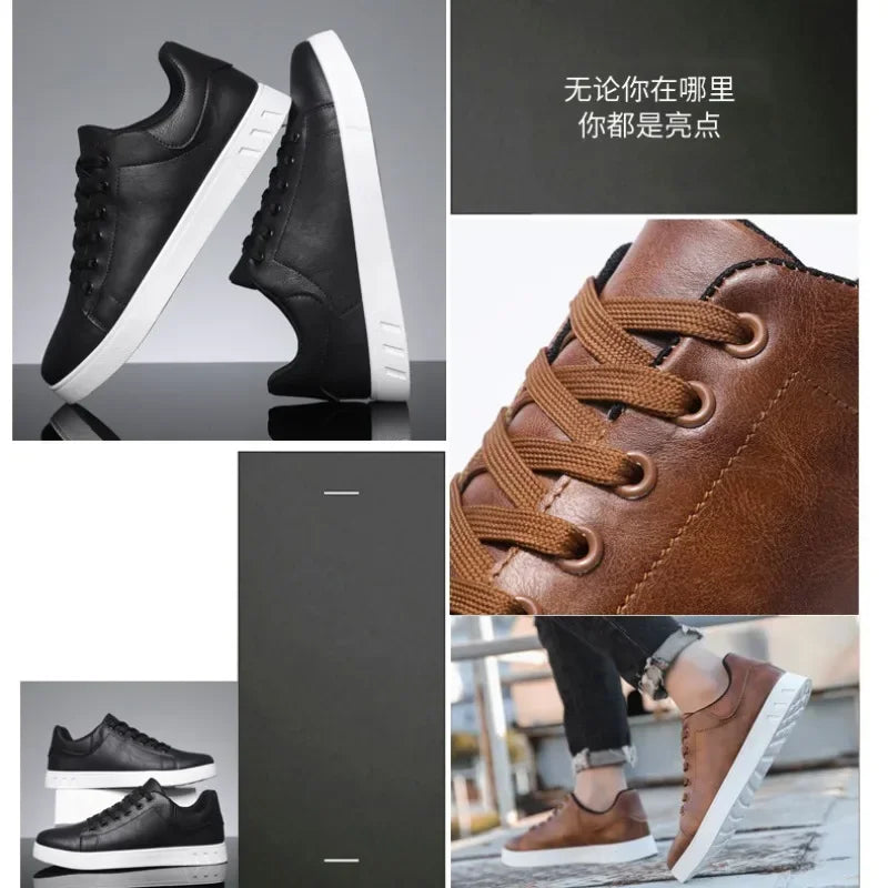 Casual Shoes Loafers British Leather Sneakers Flats Shoes Classic Men Leather Shoes Spring Summer New Trendy Designer Loafers