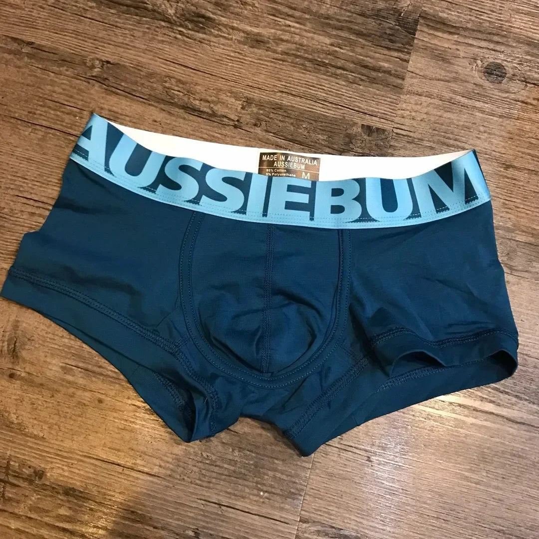 Wide brim candy color men's underwear four corner boxer underwear breathable elastic fiber