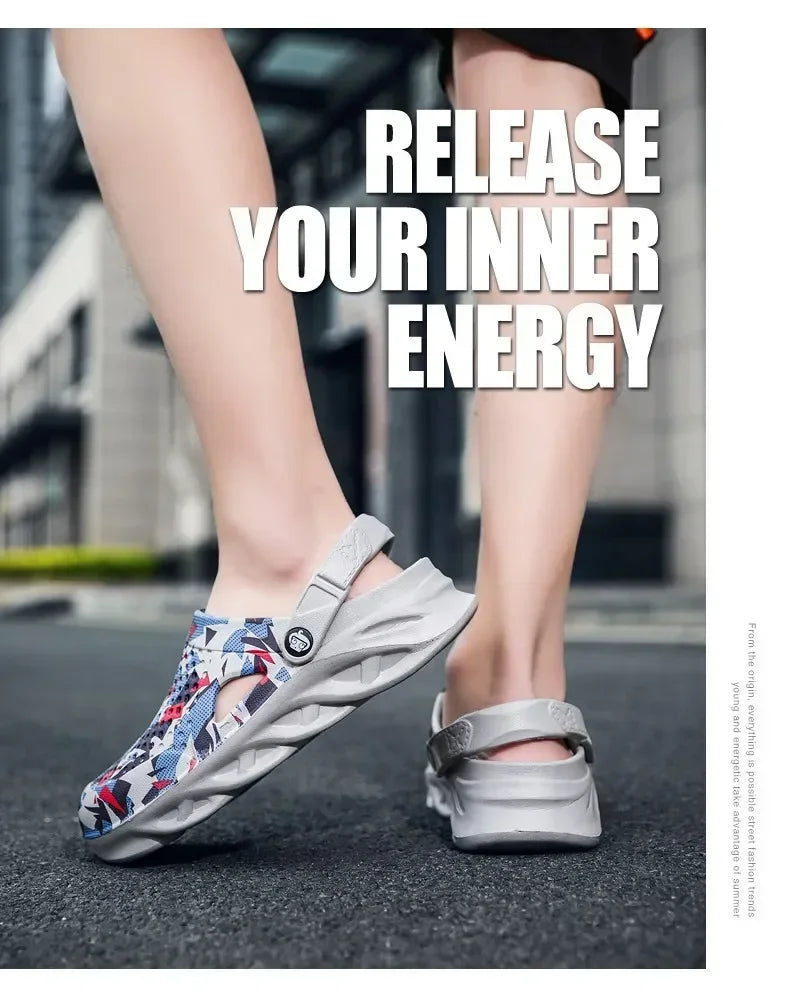 Flat Sandals Men Shoes EVA Slippers Garden Platform Sandals Man Summer Sandals New Male Sneakers Outdoor Flip Flops Home Clogs