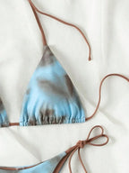 Tie Dye Bikins 2025 Mini Micro String Bikini Women Swimwear Female Swimsuit Two Pieces Bikini Set Halter Bathing Suit Swim Lady