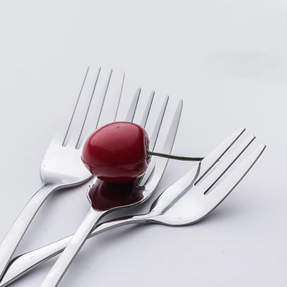 Flatware Dinner Forks Stainless Steel Fruit Forks Fine Flatware Silverware Forks for Home Restaurant Office School and More