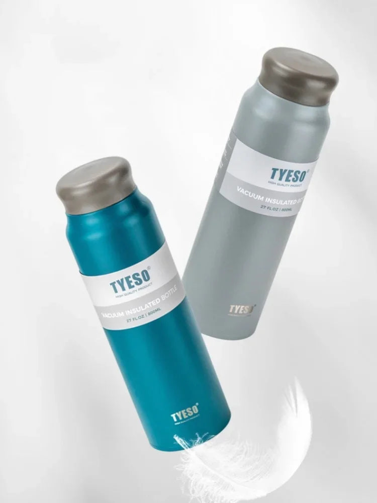 TYESO Stainless Steel Insulated Cups Coffee Thermos Cups Portable Large Capacity Home Office Travel Water Cup Drinking Utensil