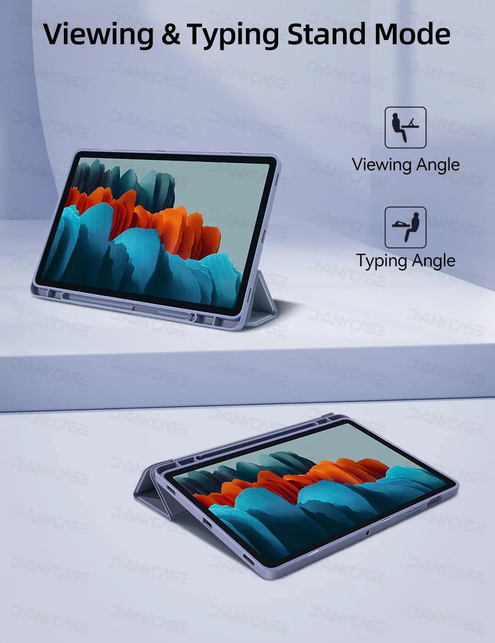 Case For Samsung Galaxy Tab S7/S8/S9 11 in for S6 Lite 10.4 S7 FE S8 S9 S10 Plus 12.4 S8 S9 With Pen Tray Tablet Cover