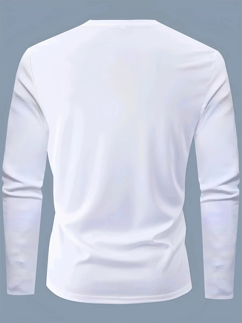 Men's 100% pure cotton comfortable casual loose oversized MALINO ITALIA printed sports round neck long sleeved T-shirt top