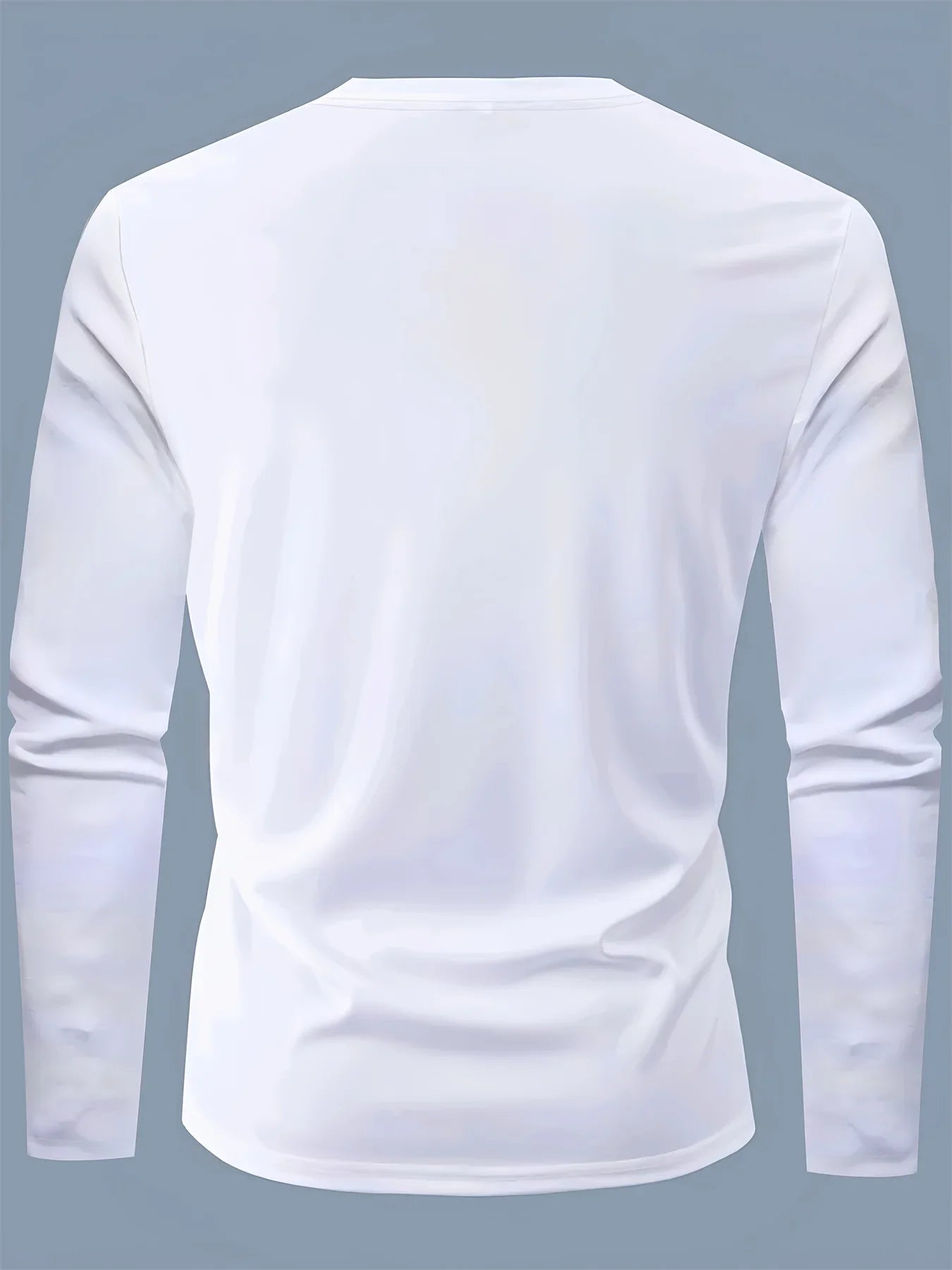 Men's 100% pure cotton comfortable casual loose oversized MALINO ITALIA printed sports round neck long sleeved T-shirt top