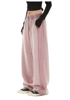 Women's Stripe Autumn/Winter Baggy Pants Vintage Sweatpants Harajuku Aesthetic Y2k Parachute Pants High Waist Trousers Clothes