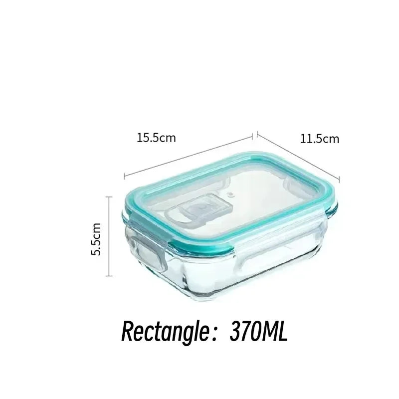 Glass Food Storage Containers Kitchen Organizer, Bento Lunch Boxes .Storage Vegetable Fruit Kitchen Accessories
