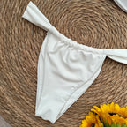 Bandeau Bikini Push Up Women Swimsuits 2025 Sexy Female Swimwear Brazilian Bikini Set Thong Biquini Swim Suits Solid Beachwear