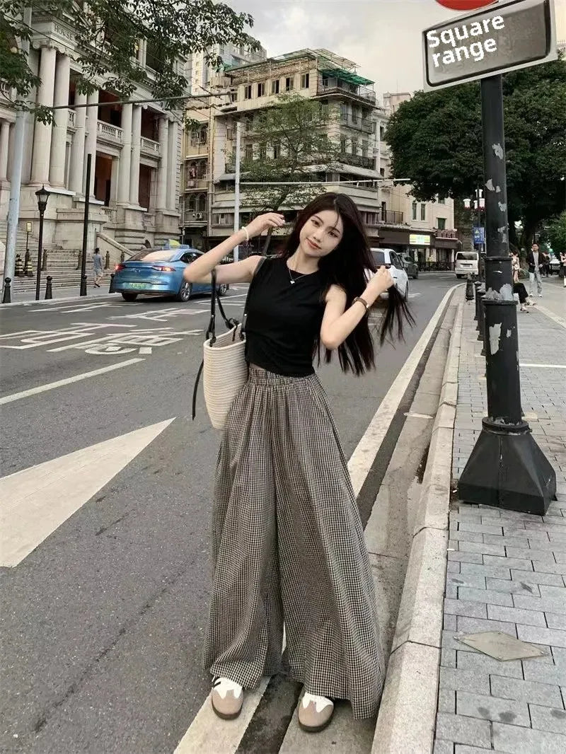 Summer Women's Fashion Slimming Cute Matching Set Conceal Meat Two-Piece Set Cool plus Size Age-Defying Chinese Brand