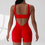 Women's Sexy Backless Tank Rompers Top Bodycon One Piece Halter Sleeveless Bodysuit Short Jumpsuits