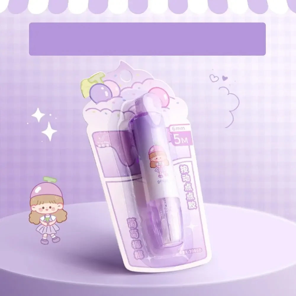 Double-sided Adhesive Press Spot Glue Pen Large Capacity High Viscosity Correction Tape Replaceable Core Office Supplies