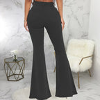 Women Jeans Flare Pants Sexy Denim Long Pant Hip Wrap Casual Solid Elegant Splice Regular Slim Fit High Waist Trousers Summer