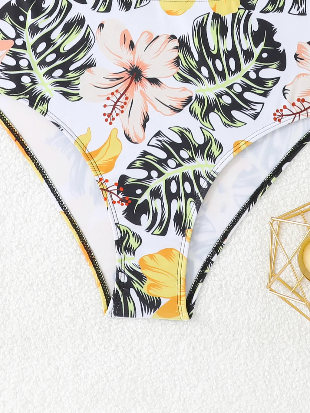 High Waist Swimsuit Sexy Halter Bikini 2025 Women Printed Swimwear Female Bathers Swimming Bathing Swim Suit Summer Beachwear