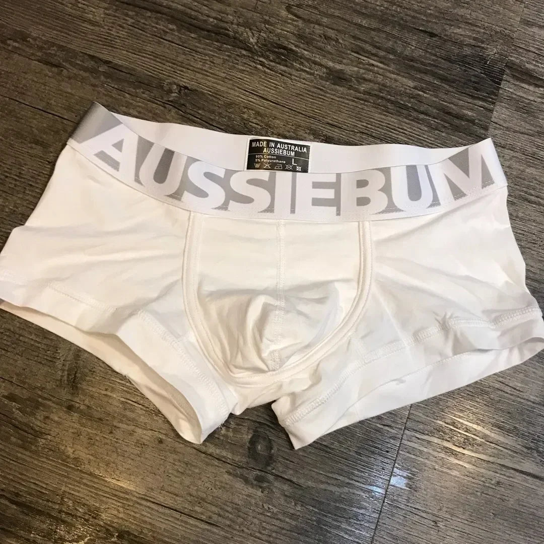 Wide brim candy color men's underwear four corner boxer underwear breathable elastic fiber