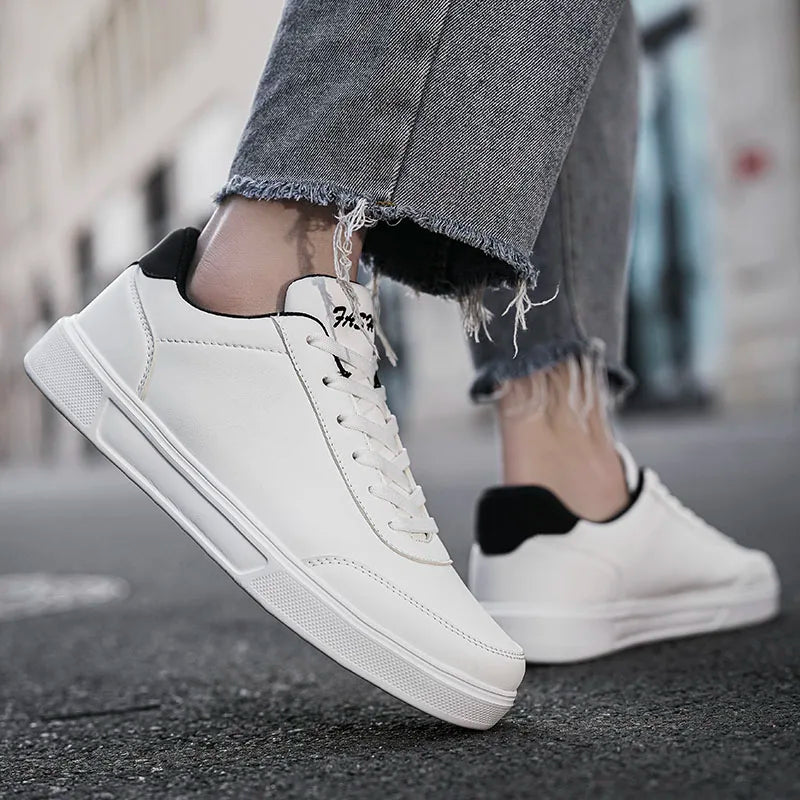 YRZL Men White Shoes Couple Casual Skateboard Shoes Comfortable Sneakers Lightweight Walking Women Tenis Shoes Plus Size 36-46