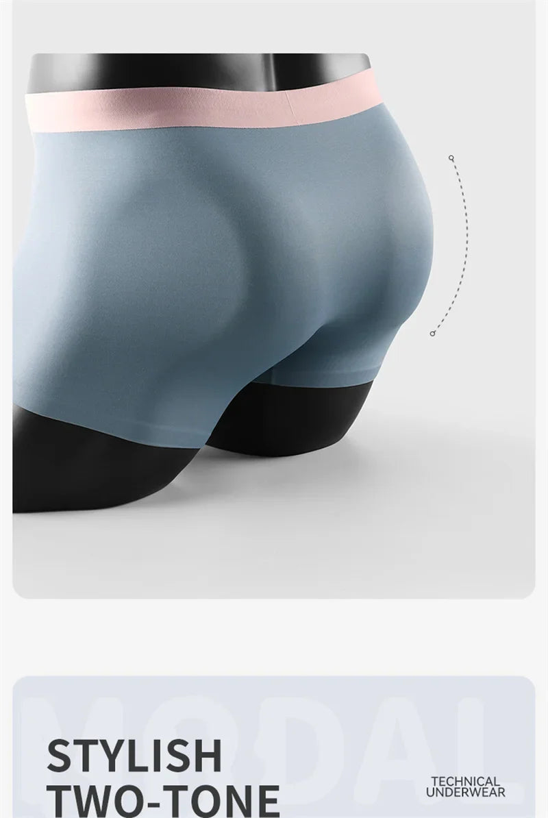 MiiOW Dry Breathable Summer Men's Panties Set Seamless Sexy Men Underwear Boxers Cotton Crotch Man Underpants Male Boxer Briefs