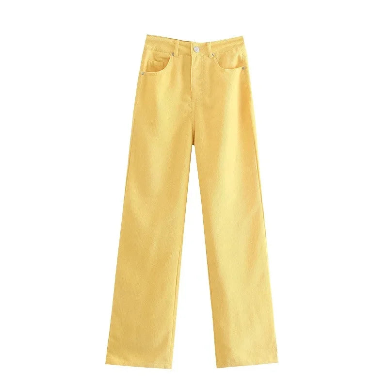 High-Waisted Loose-Fit Casual Slimming Straight-Leg Jeans Women's Petite Wide-Leg Trousers Fashionable Streetwear From China