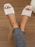 Fashion Women High Heel Slippers Summer Slip on Elegant Low Heel Shoes for Wedding Party Comfortable Non-slip Women's Slippers