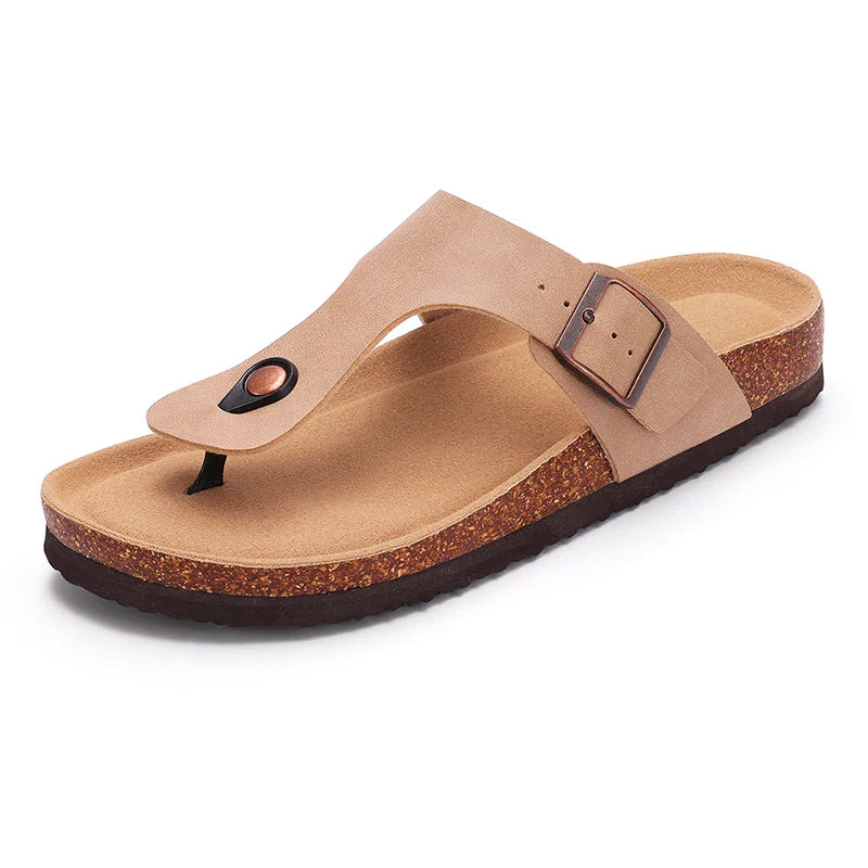 Kidmi Summer Women Sandals Women Flat Sandals Outdoor Beach Sandals Casual Vacation Nonslip Slippers Walking Cushion Sandals