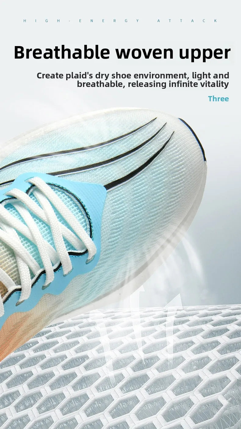 NEW Sports Running Shoes Men Marathon Breathable Comfortable Women Athletic Training Outdoor Sneakers Air Cushion Carbon Plate