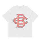 Tide Brand Summer Letter Printing Half-sleeved T-shirt Men's Women's Casual Pure Cotton Round Neck LooseShort-sleevedT-shirtTide