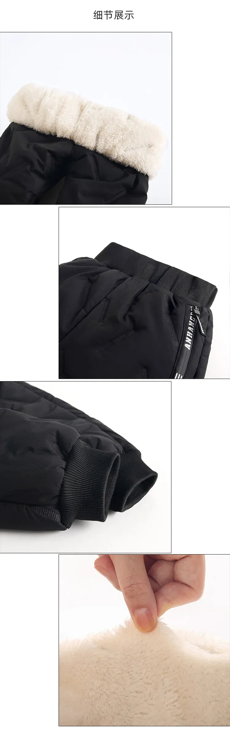 Children's Cotton Pants Winter Boys Thickened Trousers Teen Boys Cotton Lamb Wool Warm Cotton Pants Boys' Plush Casual Pants