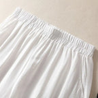 Coffee Embroidery Bloomers Casual Solid Elastic High Waist Loose Women's Pants Ankle-Length Pants For Women Clothing Fashion