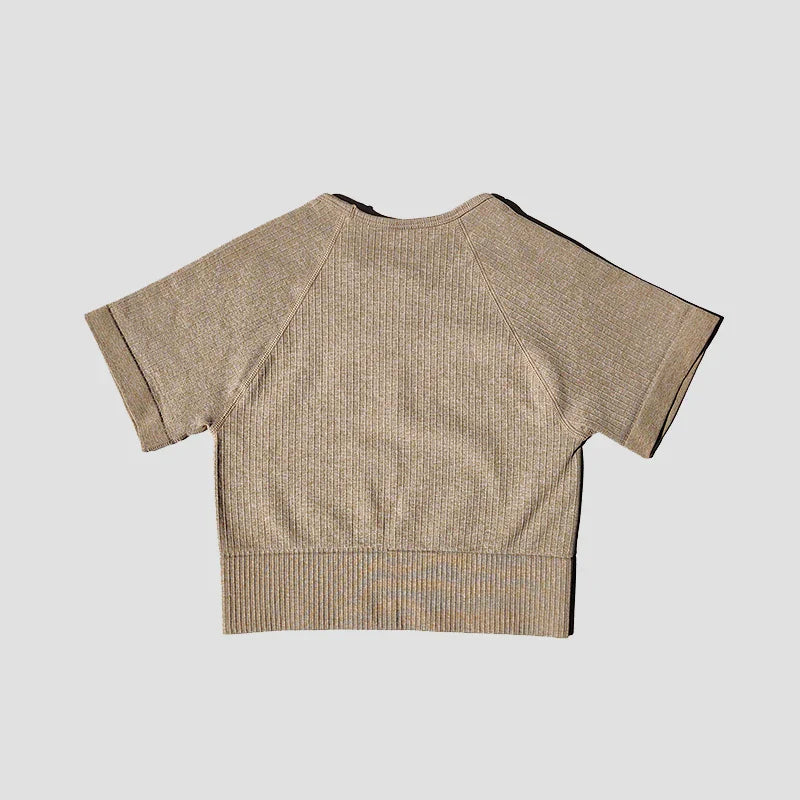 WAREBALL Women Yoga Shirts Short Sleeve Crop Top Gym Tops Fitness Running Workout Sport T-Shirts Sports Wear