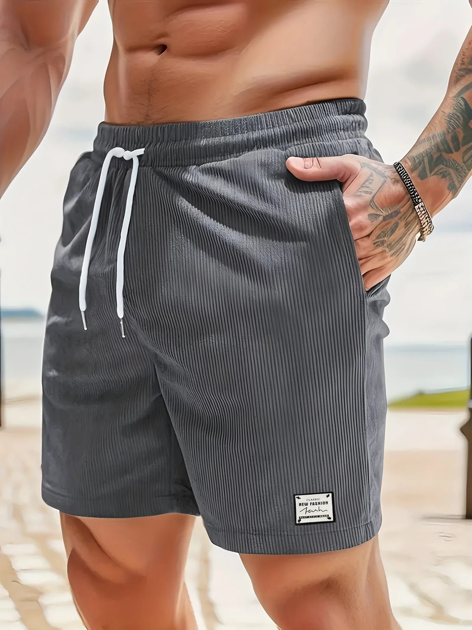 Summer New Arrival Sports Short Men New Comfortable Elastic Waist Clothing Male Breathable Short Trousers .Casual Shorts for  Men