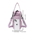 Water Bottle Holder with Strap, Insulation Water Bottle Carrier Bag with Phone Pocket, Water Bottle Sling Bag Crossbody