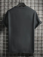 Summer men's 100% cotton comfortable casual loose plus size LOS ANGELES printed sports round neck short sleeved T-shirt top