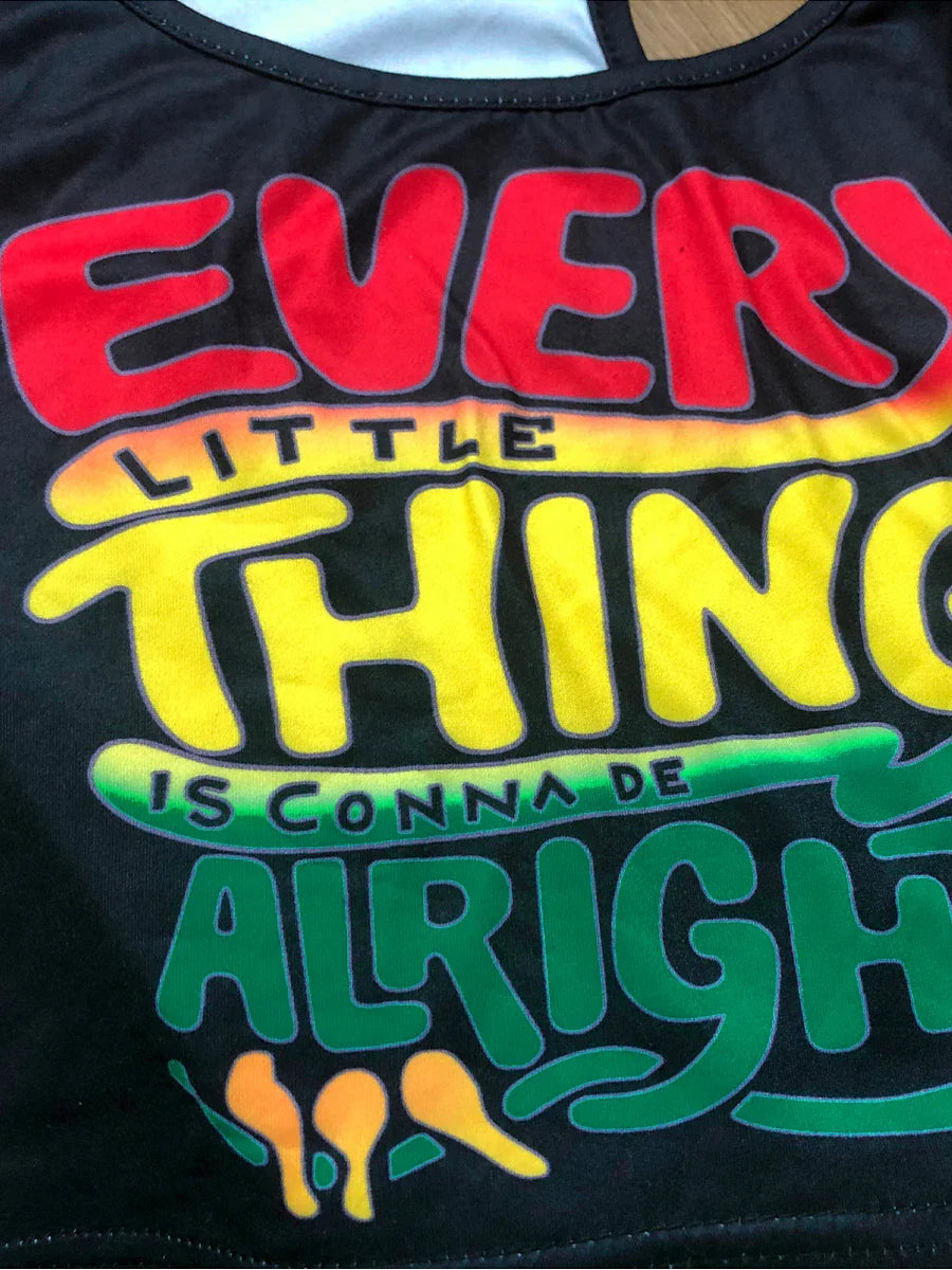 LW Plus Size Casual Outfits Two Piece Set Women's Letter Print Round Neck Crop Tank Top & Slim Fit Maxi Skirt