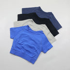 Impact Crop Top Women Short Sleeve Yoga Shirts Slim Fit Seamless Workout Top T-shirt Gym Clothes Woman Sportwear