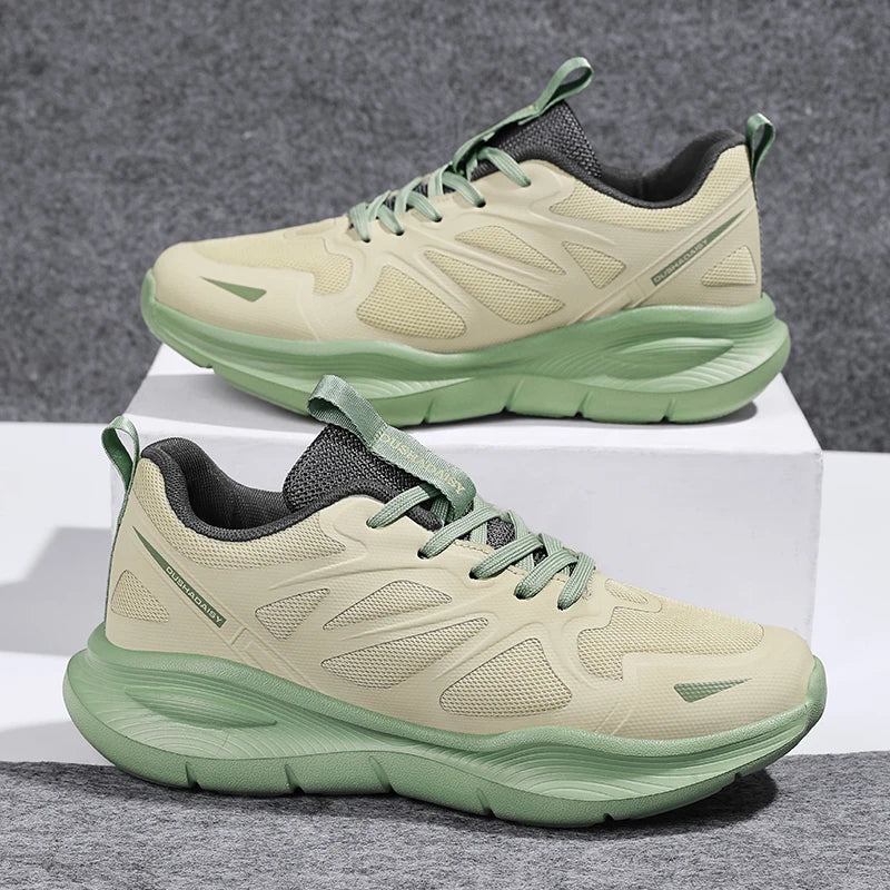 Unisex Summer Running Shoes Lightweight Men Women Fashion Sneakers Original Trainer Breathable EVA Elastic Lace Up Sports Shoes