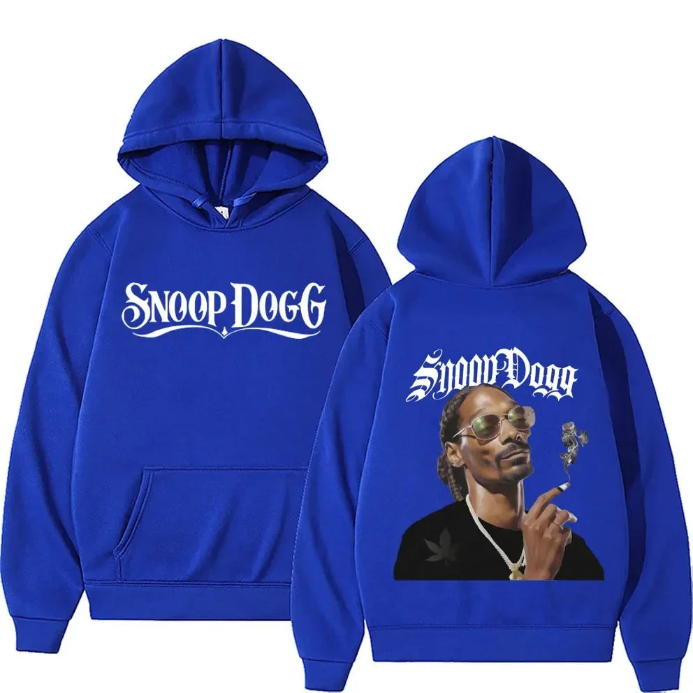 Male Fashion Y2K Long Sleeve Pullovers Sweatshirt Streetwear Vintage Snoop Dogg Graphic Hoodie Men Casual Hip Hop Style Hoodies