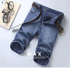 Denim Shorts Men's Summer Thin Straight Classic Designer Business Short Jeans Brand Clothing Stretch Korean Casual Male Shorts