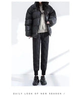 down Bottoming down Cotton Pants Women's New Loose High Waist down Wadded Trousers Women's Fashion Autumn and Winter New