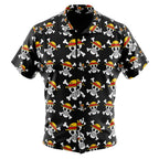 Luffy One Piece Button Up Hawaiian ShirtFashion Trend Breathable Loose Versatile Casual Sports Summer Men