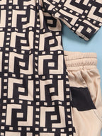 LW Plus Size matching sets Two Piece dress sets Letter Print Striped Skirt Set Fashion Casual Summer Tops+Bottoms Matching Outfi