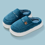 Cotton slippers for women, winter new style, indoor living, warm home, woolen slippers for men, autumn and winter