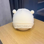 Cute Newborn Fetal Hat Soft Cotton Infant Boy Girls Cartoon Letter Bear Cap Solid Color Spring Autumn Warm Beanie