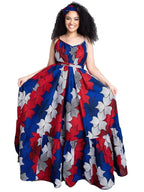 Wmstar Plus Size Dresses for Women Floral Printed Slip  Loose Stretch Big Swing Maxi Dress Summer Clothes Wholesale Dropshipping