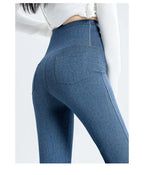 Denim Barbie Pants Women Clothing Wear Slightly High Waist Slim Hip Lift 2024 Spring and Autumn New Solid Sports Women Pants