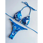 Swimwear Women Leopard Printed Sexy Bikini Set Striped Beachwear Summer Swimsuit Two-pieces Thong Bathing Suit Biquinis